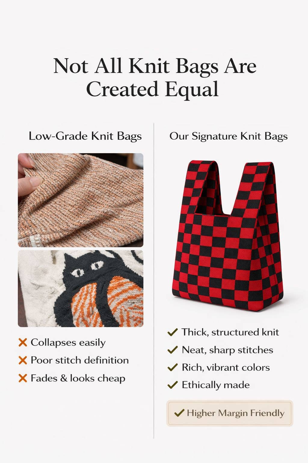 Scarlet Stripe Leopard - Knitted bag