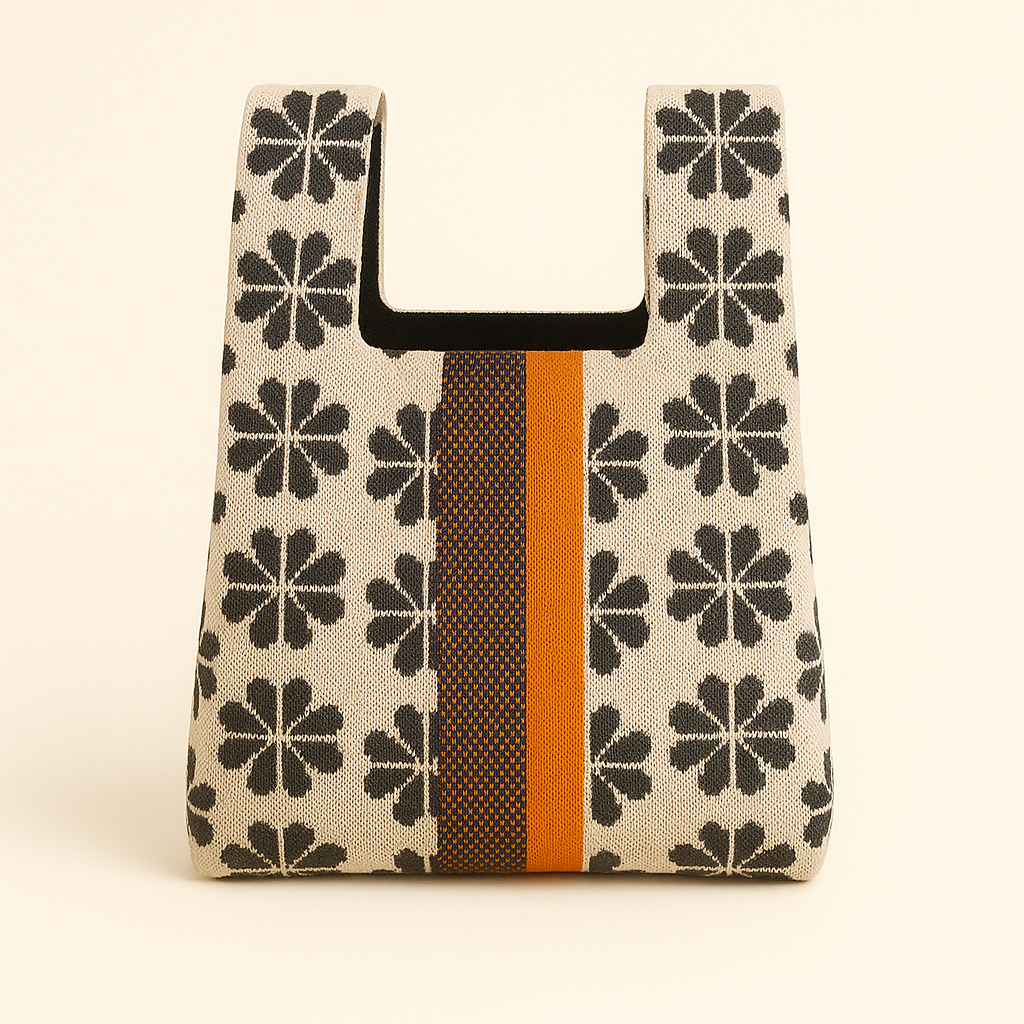 Floral Knitted -Tote Bag