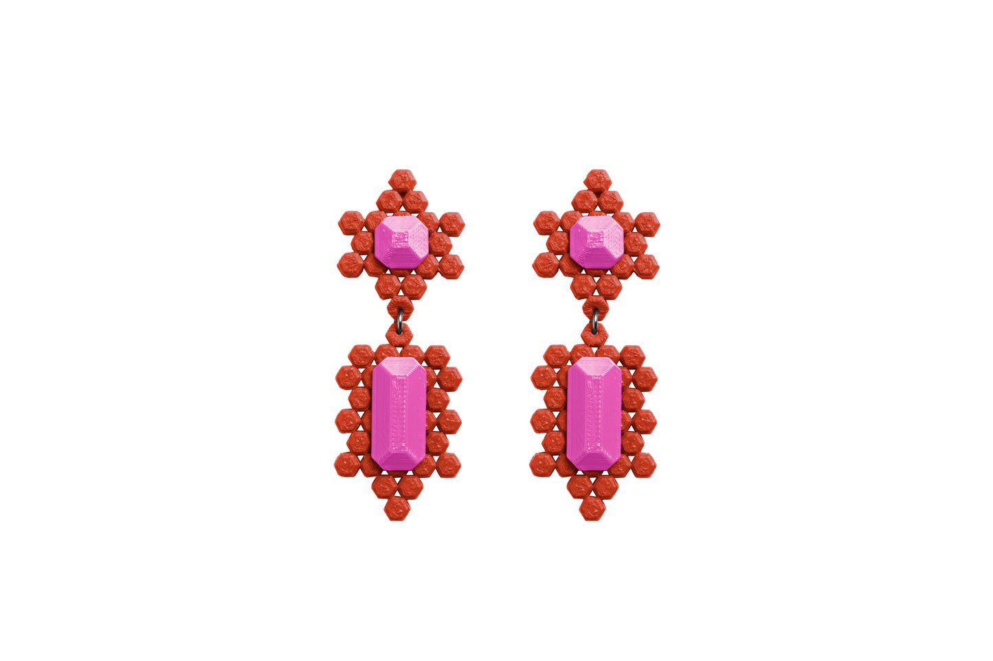 Boucles d'oreilles - Stones 3D