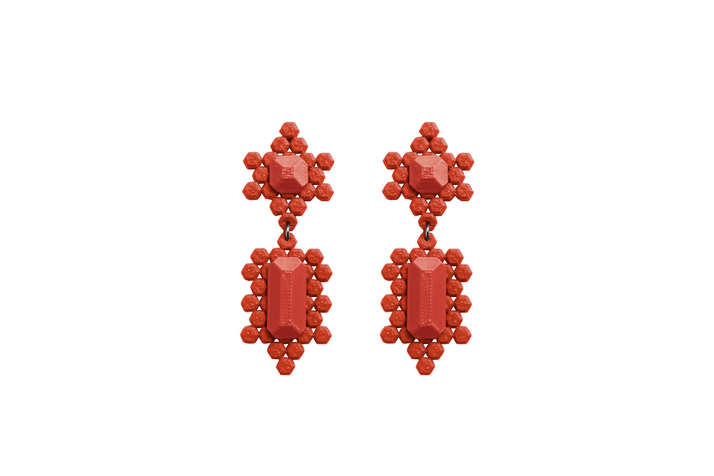 Boucles d'oreilles - Stones 3D