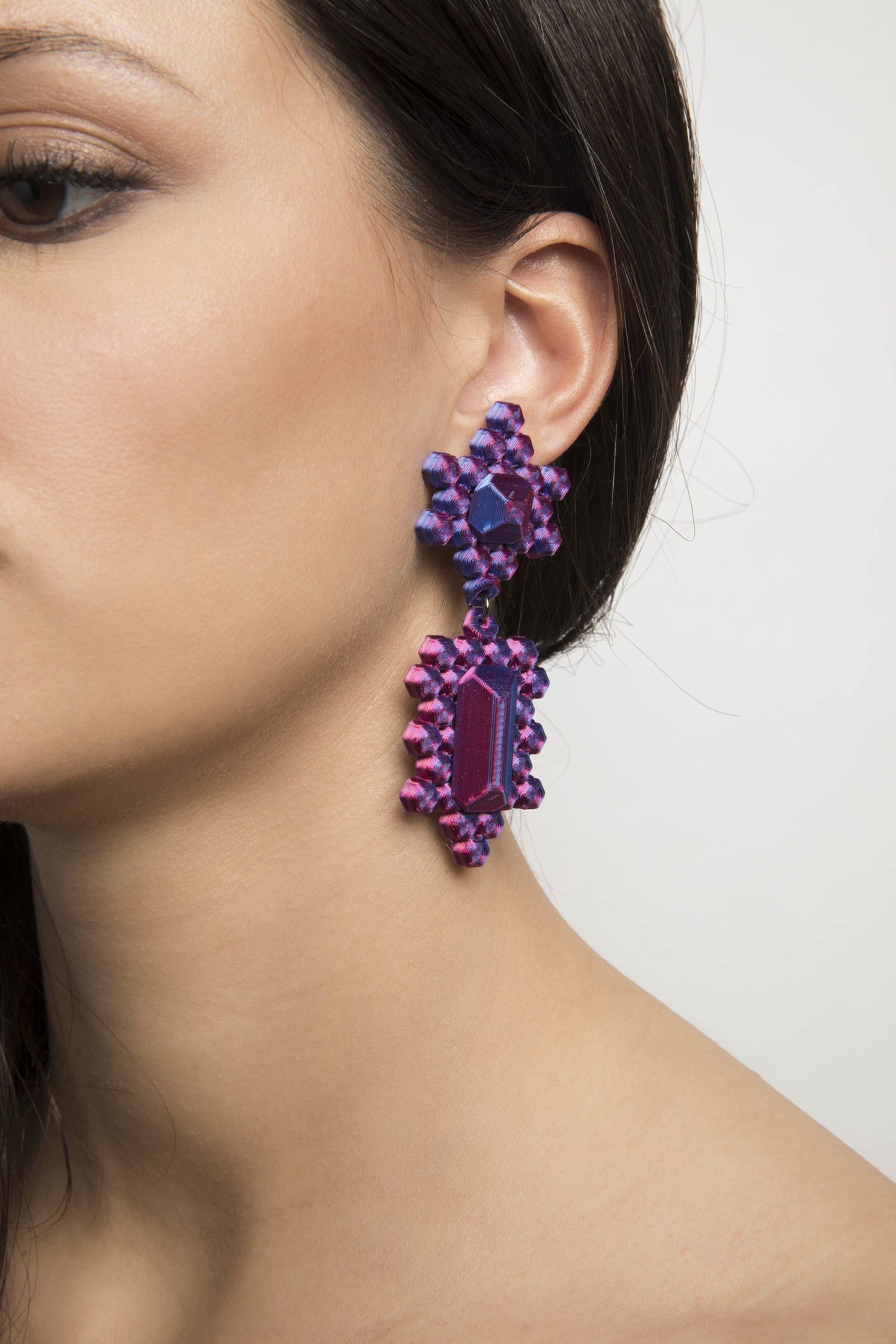 Boucles d'oreilles - Stones 3D